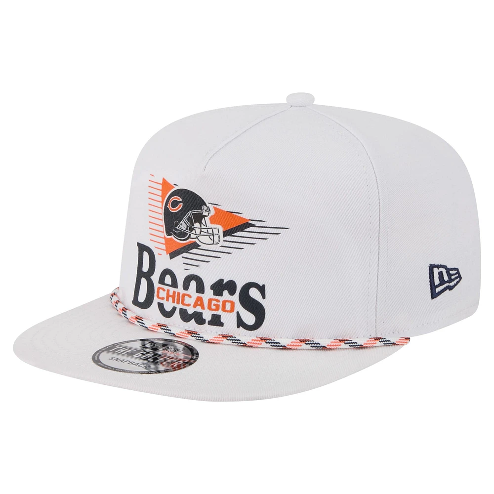 Men's New Era White Chicago Bears Collide Golfer Snapback Hat