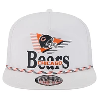 Men's New Era White Chicago Bears Collide Golfer Snapback Hat