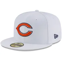 Casquette ajustée Omaha 59FIFTY avec logo principal des Chicago Bears New Era pour homme, blanche