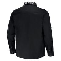 Men's NFL x Darius Rucker Collection by Fanatics Black Chicago Bears Convertible Twill Long Sleeve Button-Up Shirt