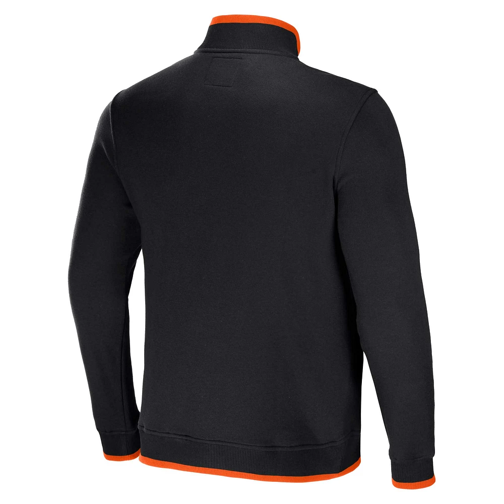 Collection NFL x Darius Rucker par Fanatics pour homme Noir Chicago Bears Logo Quarter-Zip Top