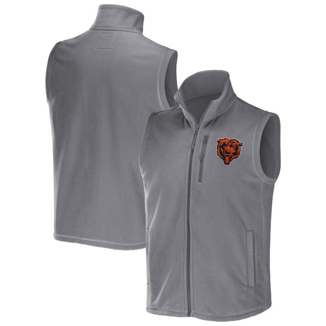 Collection NFL x Darius Rucker pour hommes par Fanatics Gilet en polaire gris à fermeture éclair des Chicago Bears