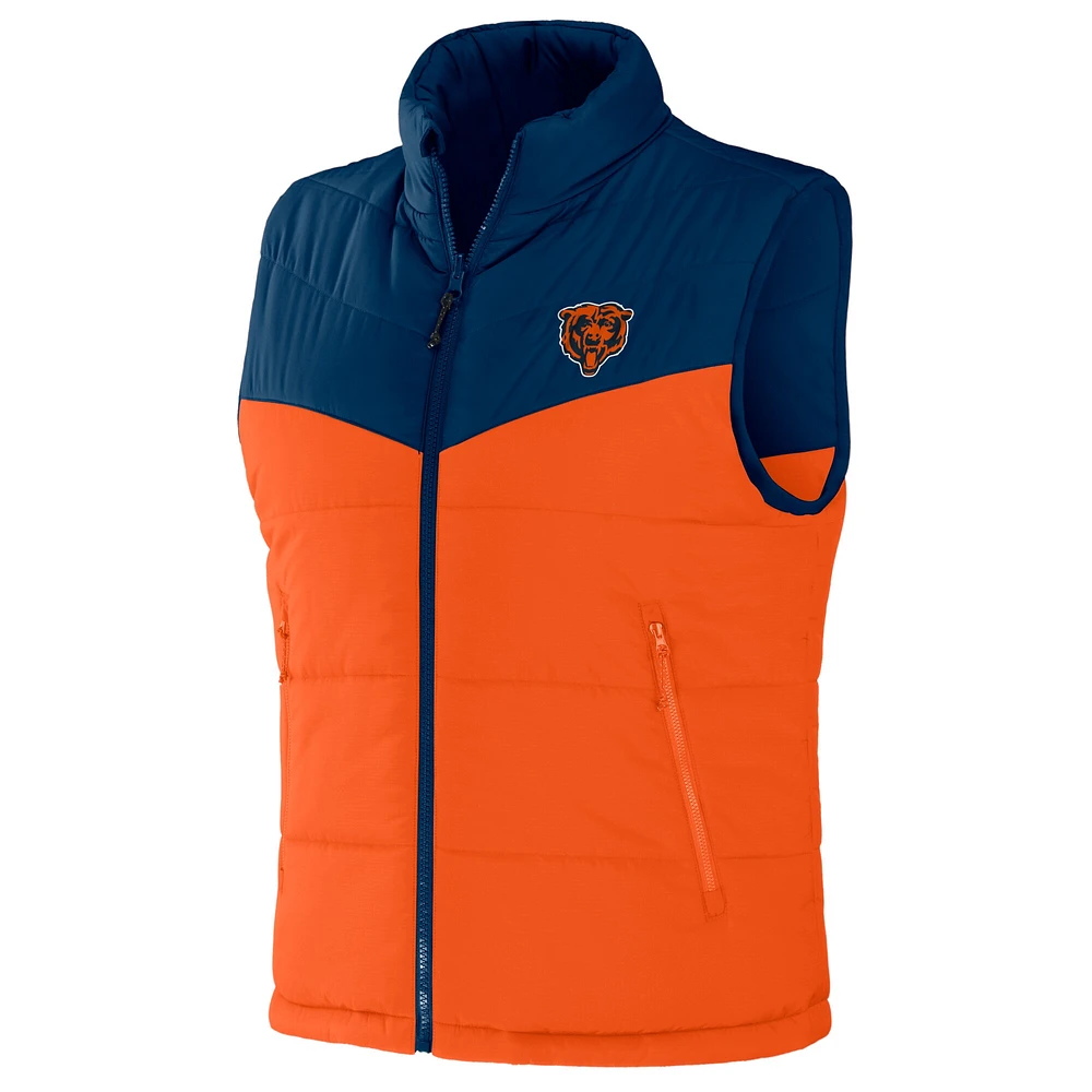 Men's NFL x Darius Rucker Collection by Fanatics Navy Chicago Bears Colorblocked Full-Zip Vest