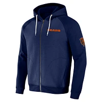 Men's NFL x Darius Rucker Collection by Fanatics Navy Chicago Bears Raglan Full-Zip Hoodie