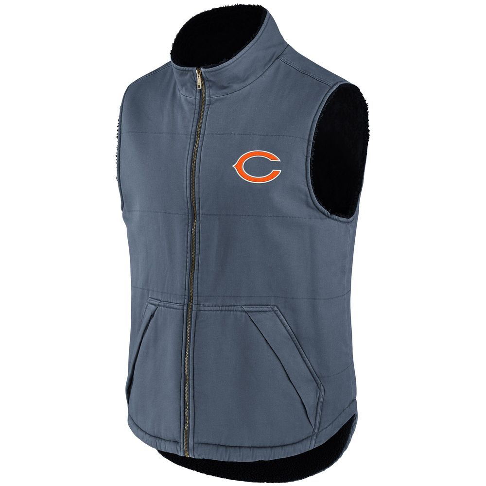 Men's NFL x Darius Rucker Collection by Fanatics Navy Chicago Bears Sherpa-Lined Full-Zip Vest