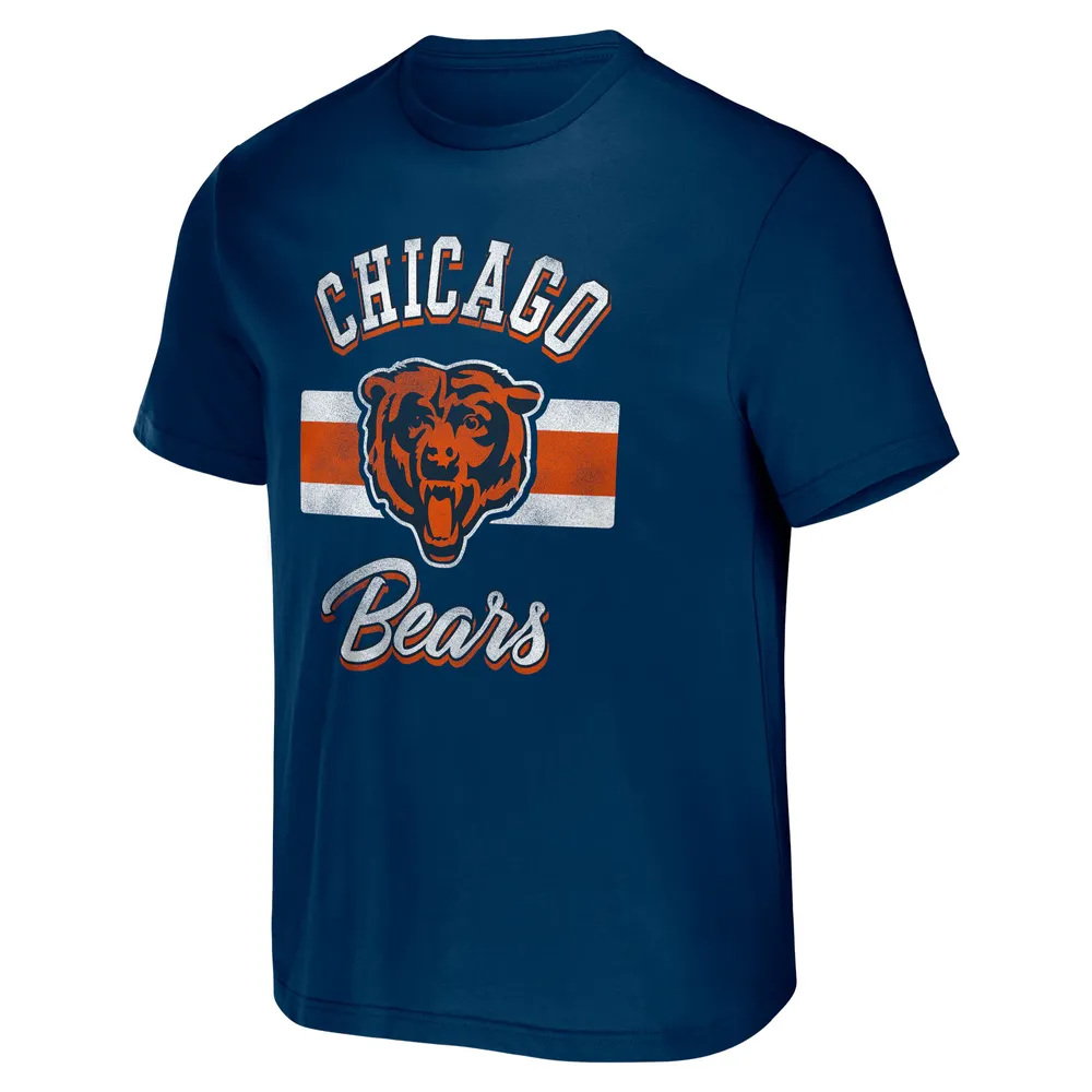 Men's NFL x Darius Rucker Collection by Fanatics Navy Chicago Bears Stripe T-Shirt