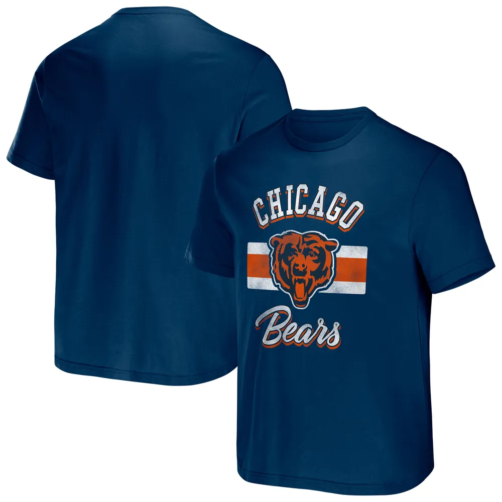 Men's NFL x Darius Rucker Collection by Fanatics Navy Chicago Bears Stripe T-Shirt