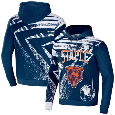 Chicago Bears NFL x Staple All Over Print Pullover Hoodie - Navy