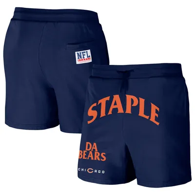 Short en molleton délavé vintage rétro NFL x Staple Navy Chicago Bears pour homme