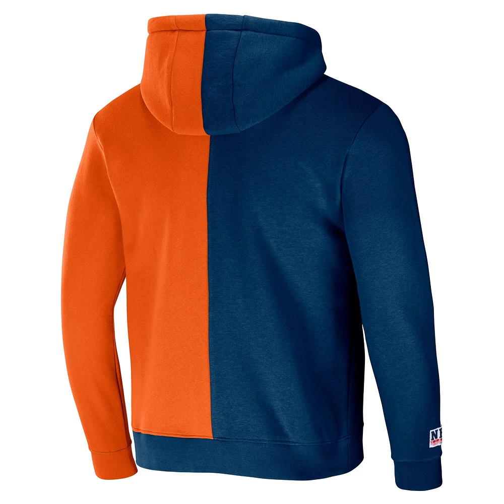 Sweat à capuche orange NFL x Staple Chicago Bears avec logo fendu pour hommes