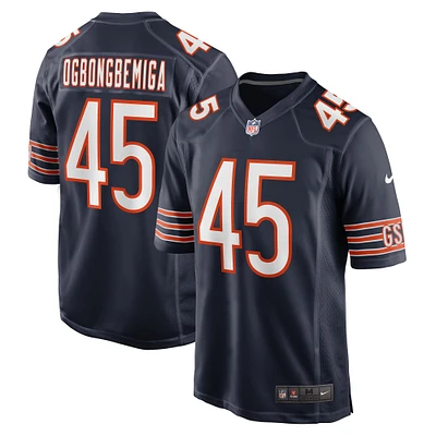 Maillot de match Nike Amen Ogbongbemiga Chicago Bears pour homme, bleu marine