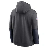 Men's Nike Anthracite Chicago Bears 2024 Sideline Club Pullover Hoodie