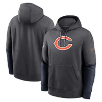 Men's Nike Anthracite Chicago Bears 2024 Sideline Club Pullover Hoodie