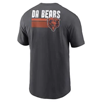 T-shirt essentiel Chicago Bears Blitz Nike anthracite pour homme