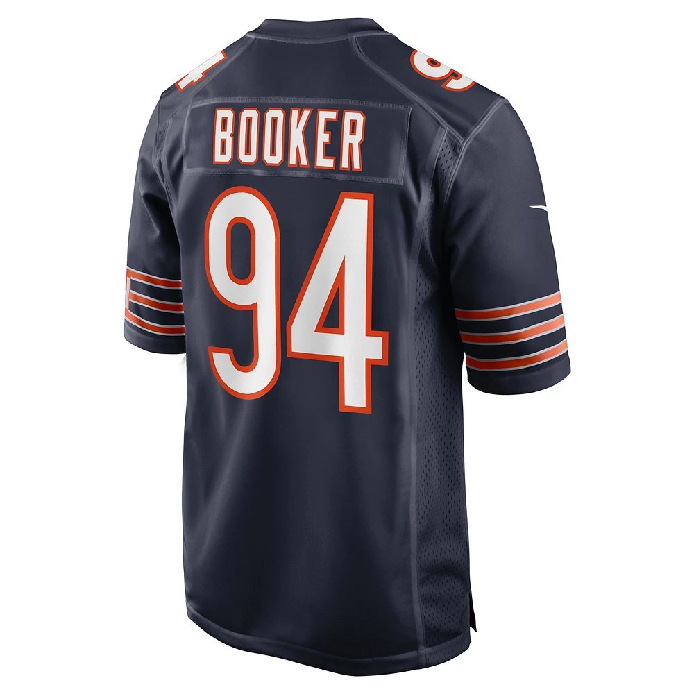 Maillot de match Nike Austin Booker bleu marine des Chicago Bears pour homme