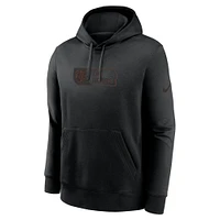 Men's Nike Black Chicago Bears Edge French Terry Club Pullover Hoodie