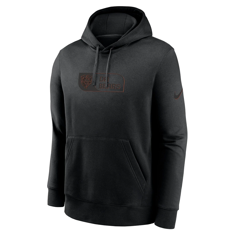 Men's Nike Black Chicago Bears Edge Pack French Terry Club Pullover Hoodie