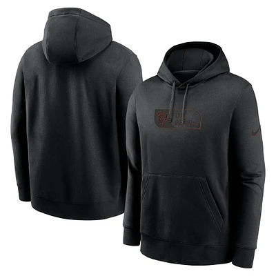 Men's Nike Black Chicago Bears Edge Pack French Terry Club Pullover Hoodie