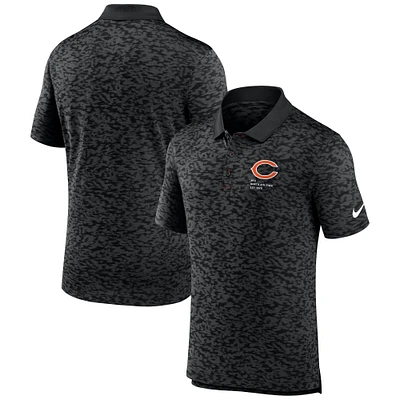 Polo Nike noir Chicago Bears Fashion Performance en piqué pour homme