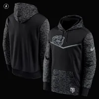 Men's Nike Black Chicago Bears RFLCTV Chevron Pullover Hoodie