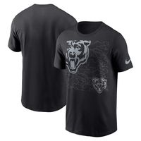 Men's Nike Black Chicago Bears RFLCTV Logo Crop - T-Shirt