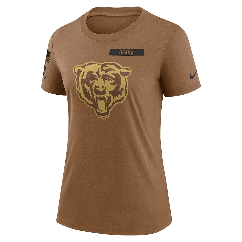 T-shirt Nike Chicago Bears Salute To Service Legend Performance marron pour homme