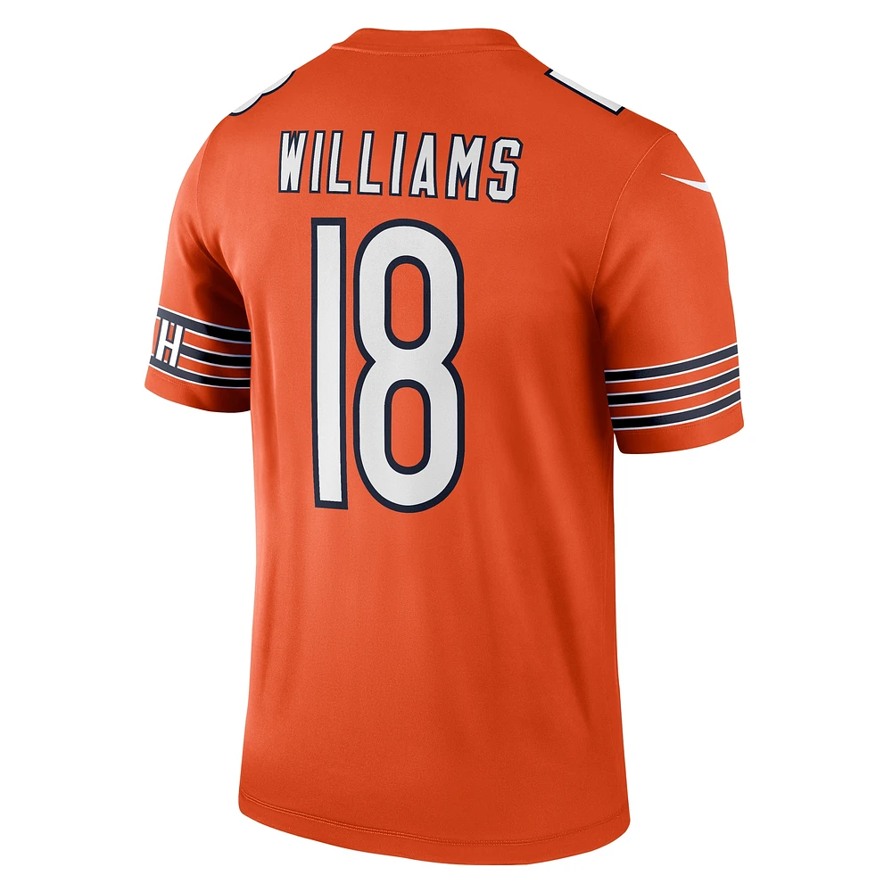 Men's Nike Caleb Williams Orange Chicago Bears Alternate Legend Player Performance Top