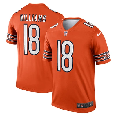 Haut de performance Nike Alternate Legend Player pour homme, orange, Caleb Williams, Chicago Bears