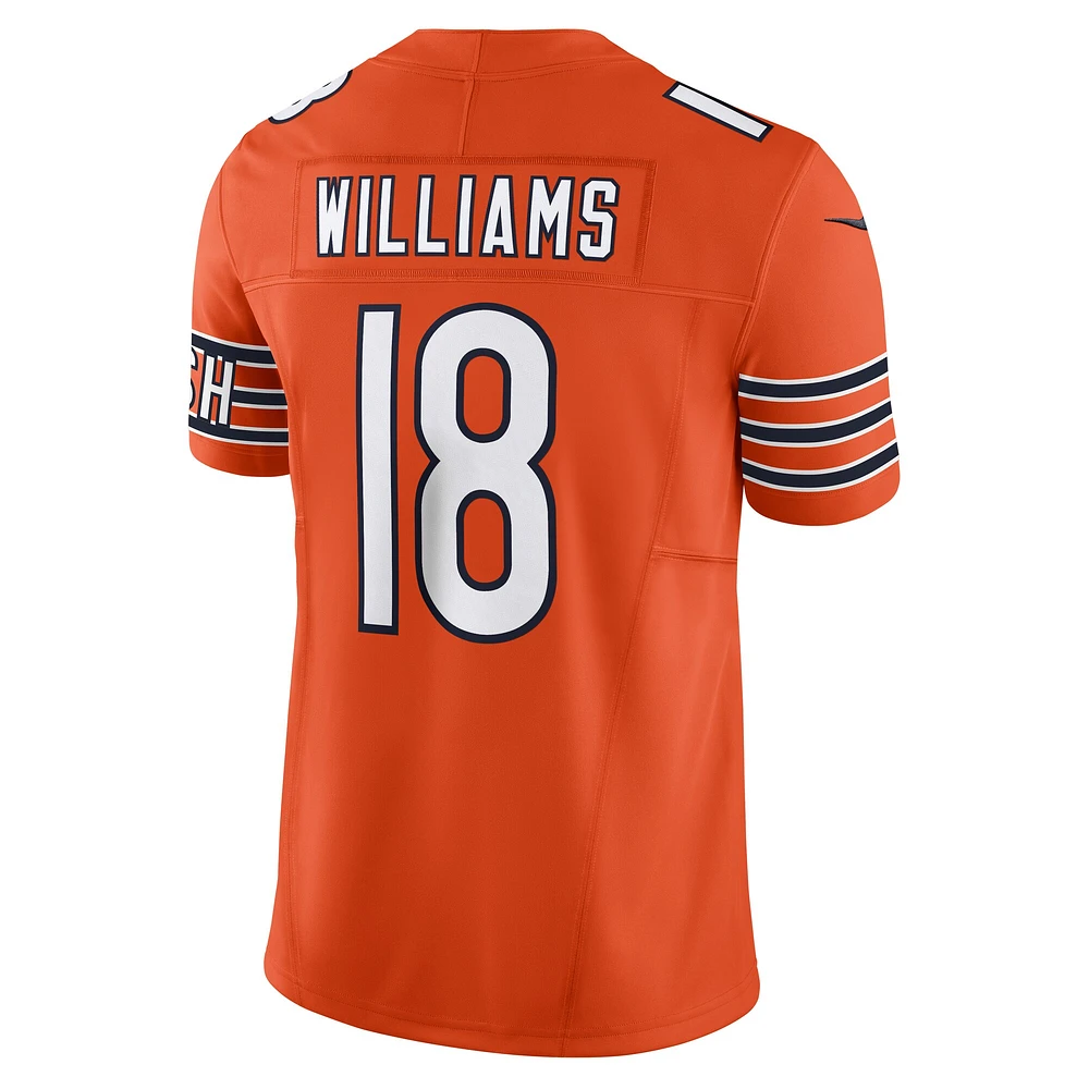 Maillot Nike orange Chicago Bears Vapor F.U.S.E. Limited pour homme Caleb Williams