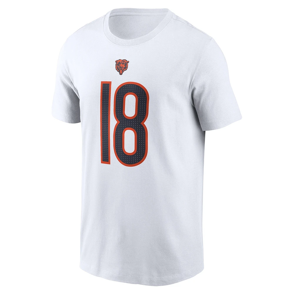 T-shirt Nike pour homme avec nom et numéro Fuse des Chicago Bears Caleb Williams blanc