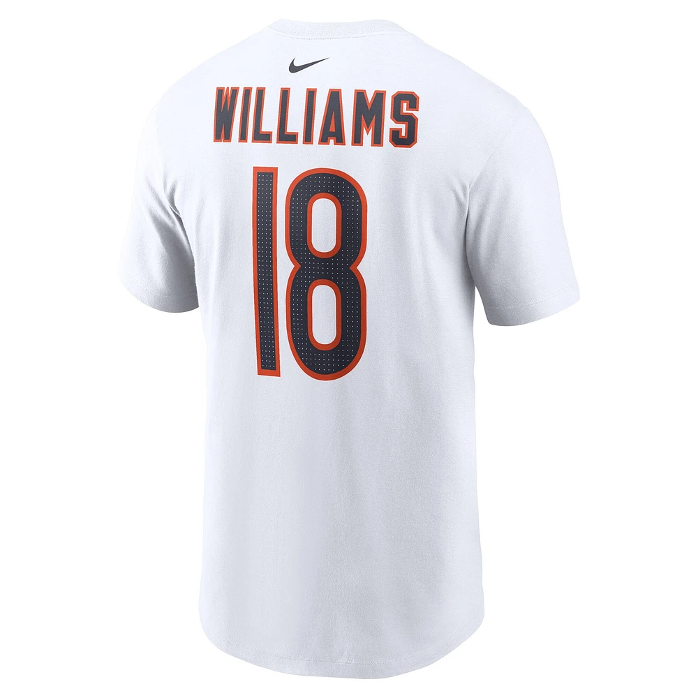 T-shirt Nike pour homme avec nom et numéro Fuse des Chicago Bears Caleb Williams blanc