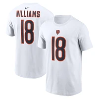 T-shirt Nike pour homme avec nom et numéro Fuse des Chicago Bears Caleb Williams blanc