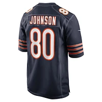 Maillot de match Nike Collin Johnson pour hommes, bleu marine, Chicago Bears