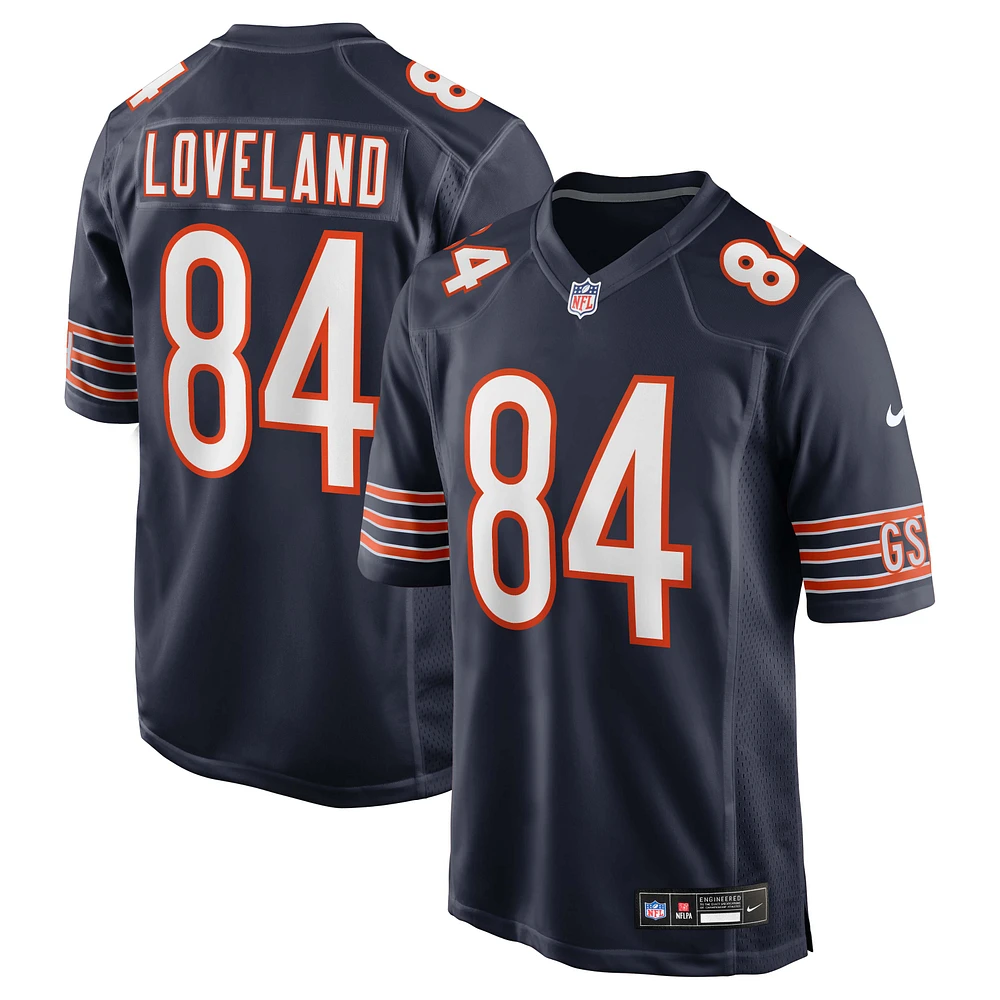 Men's Nike Colston Loveland  Navy Chicago Bears Team Game Jersey