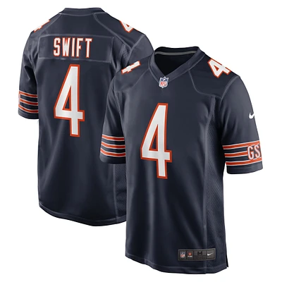 Maillot de match Nike D'Andre Swift pour hommes, bleu marine, Chicago Bears