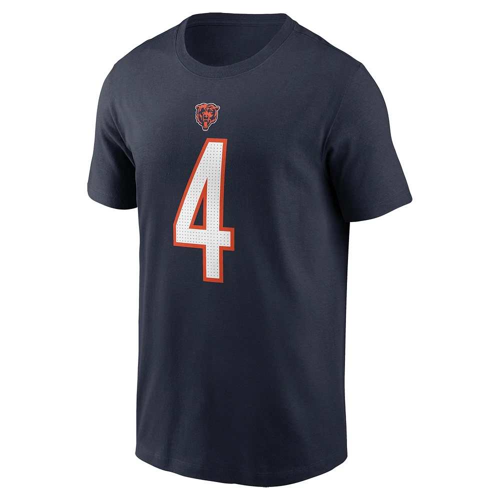 T-shirt Nike D'Andre Swift pour homme, bleu marine, nom et numéro du joueur des Chicago Bears