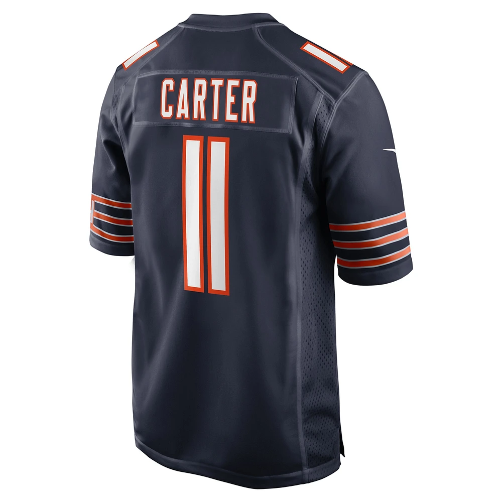 Maillot de match Nike DeAndre Carter bleu marine pour homme des Chicago Bears