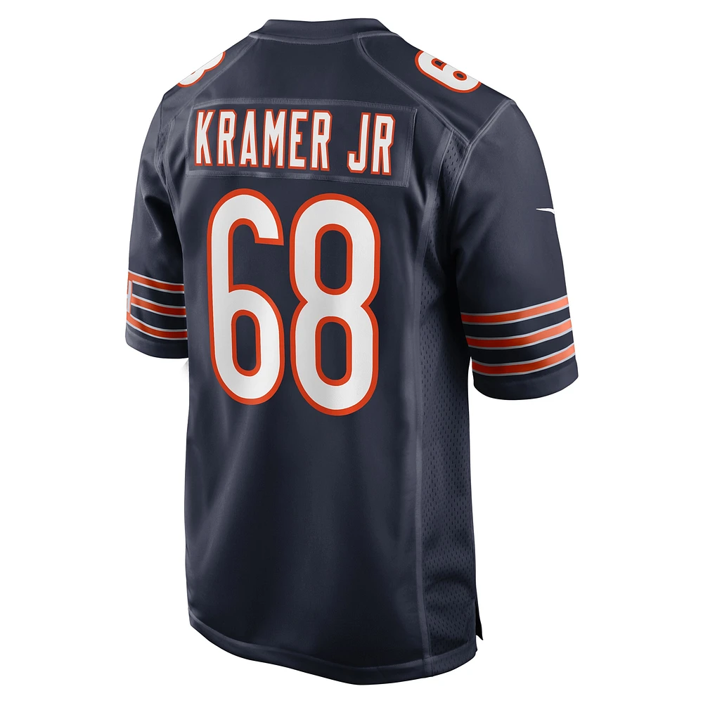 Maillot de match Nike Doug Kramer Jr. bleu marine pour homme des Chicago Bears