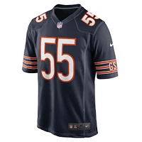 Maillot de match Nike Dylan Cole des Chicago Bears pour homme, bleu marine