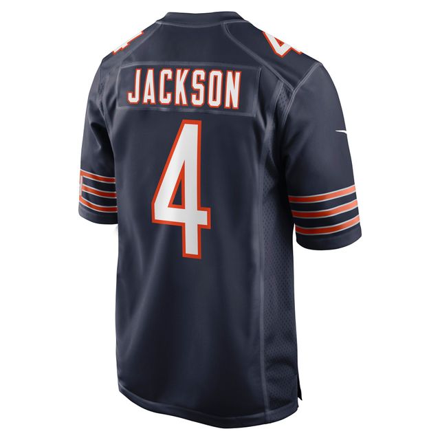 Maillot Nike Eddie Jackson pour homme, bleu marine, joueur de jeu des Chicago Bears