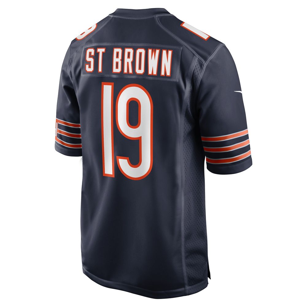 Men's Nike Equanimeous St. Brown Navy Chicago Bears Game Player Jersey