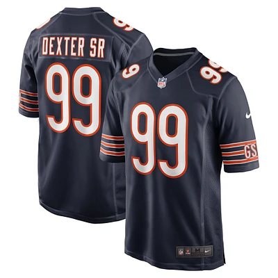 Maillot de match Nike Gervon Dexter Sr. bleu marine pour homme des Chicago Bears