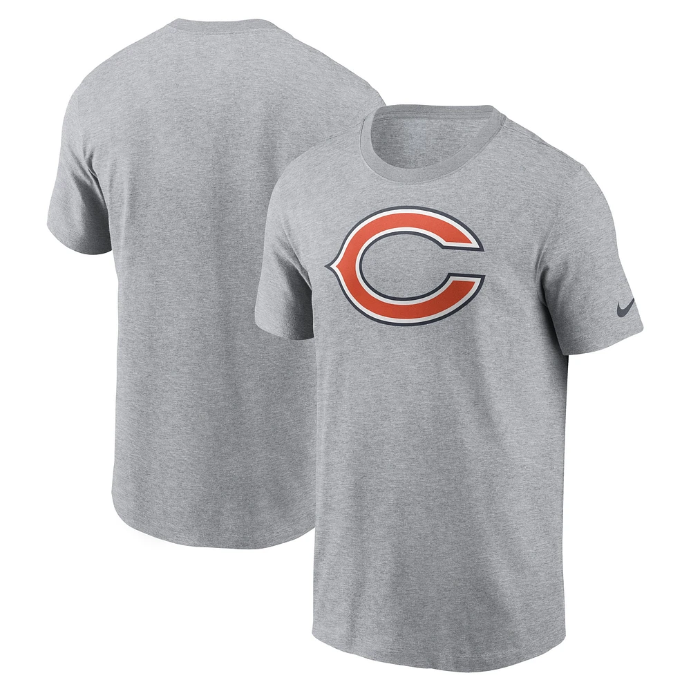 Men's Nike  Gray Chicago Bears Primary Logo T-Shirt