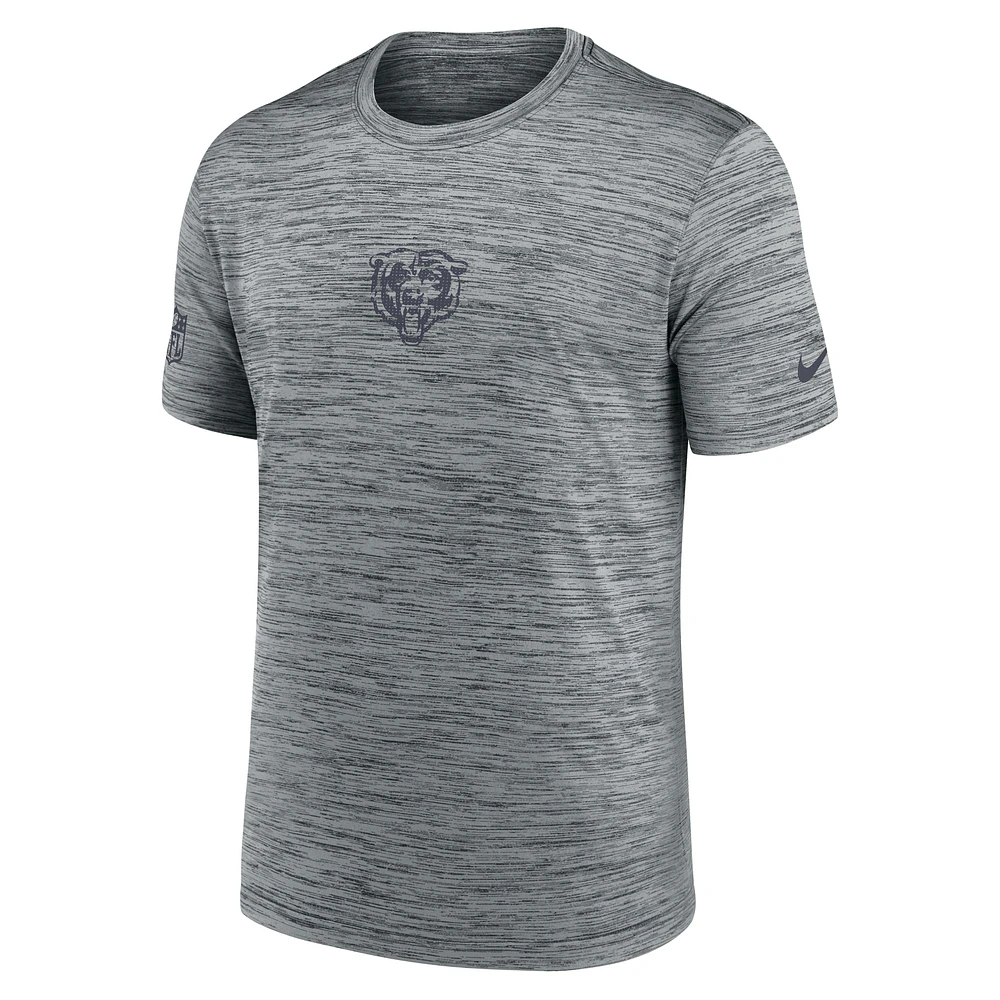 Men's Nike Gray Chicago Bears Sideline Velocity Performance T-Shirt