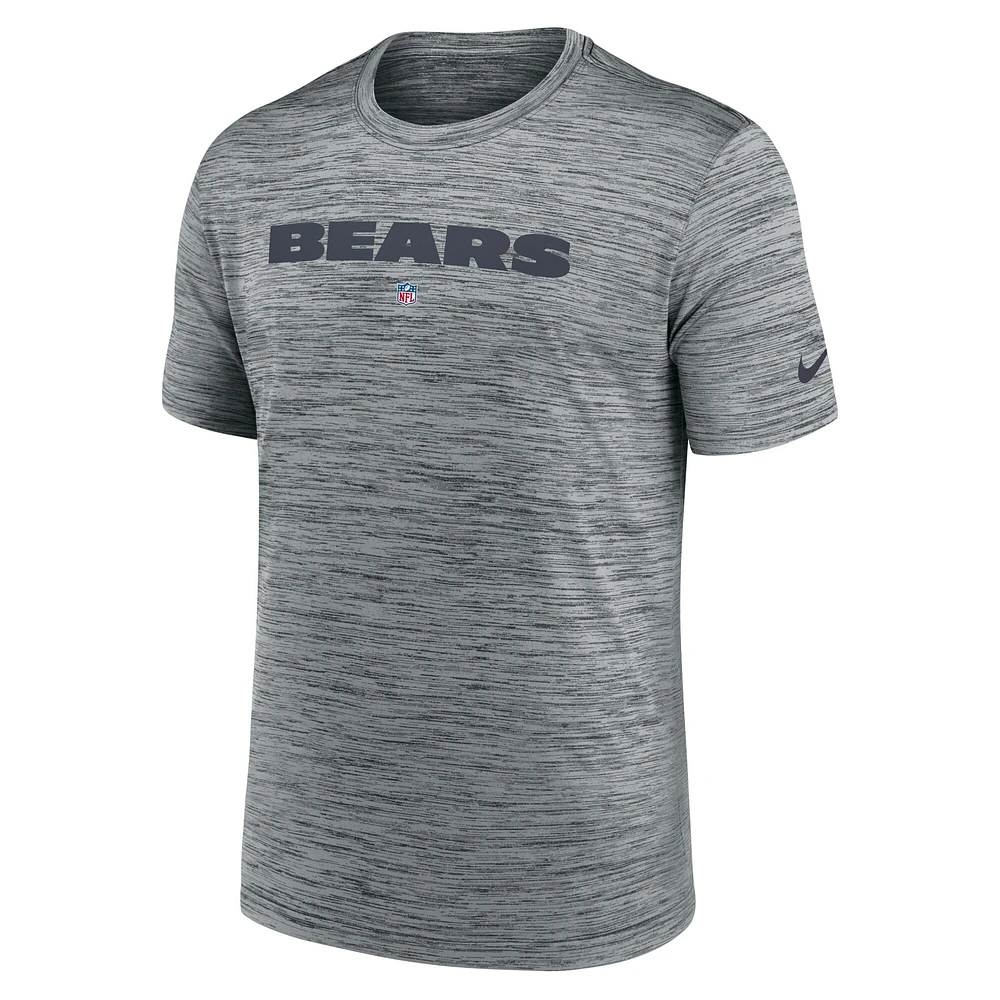 T-shirt Nike gris Chicago Bears Velocity Performance pour hommes