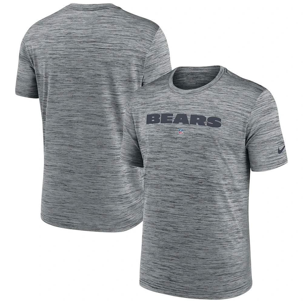 T-shirt Nike gris Chicago Bears Velocity Performance pour hommes