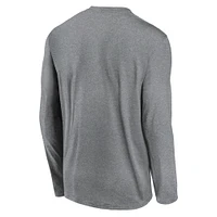 T-shirt Nike à manches longues pour homme, gris chiné, Chicago Bears, Icon Legend Performance
