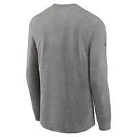 Men's Nike  Heather Gray Chicago Bears Team Issue Long Sleeve Performance T-Shirt