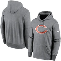 Chandail à capuchon Therma Performance pour fan Gear des Chicago Bears de anthracite chiné Nike homme