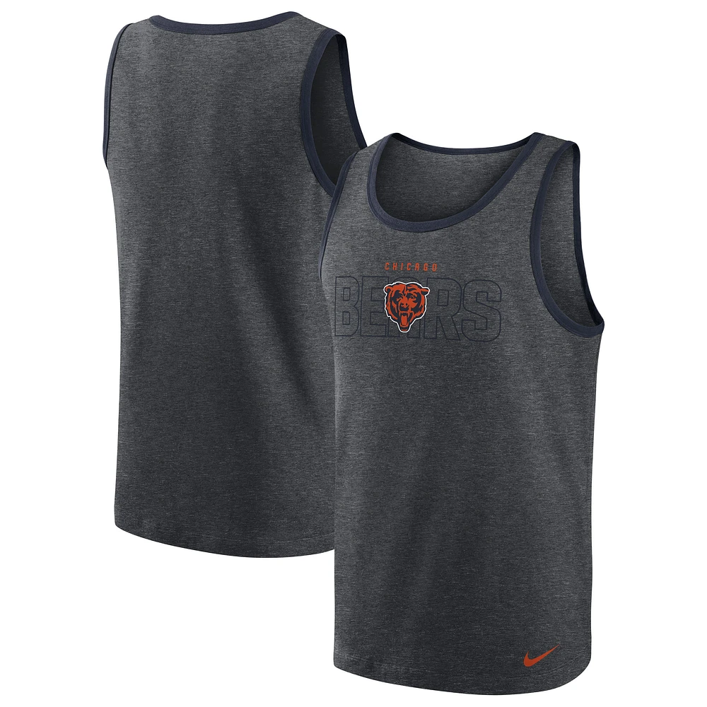 Débardeur Nike Chicago Bears Tri-Blend anthracite chiné pour Homme